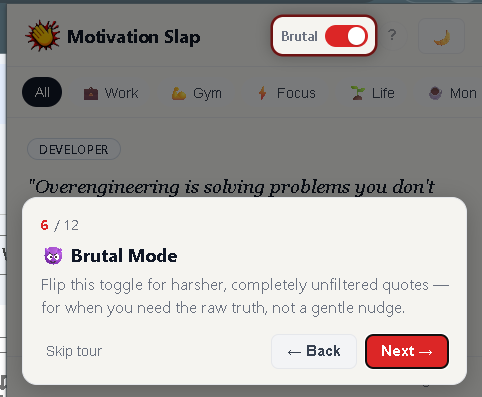 Tour step 6 – Brutal Mode